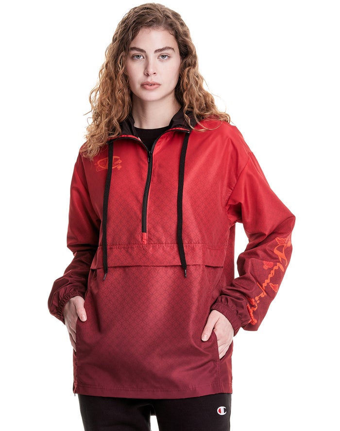 Champion Ultrafuse™ Anorak Crouching Tiger Erkek Ceket Kırmızı ( IQHAGV186 )